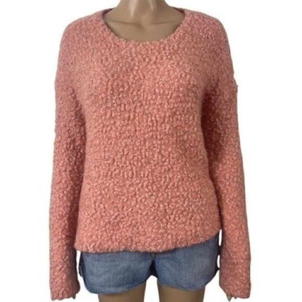 Nectar Clothing Peach Popcorn Knit Sweater Size Small
